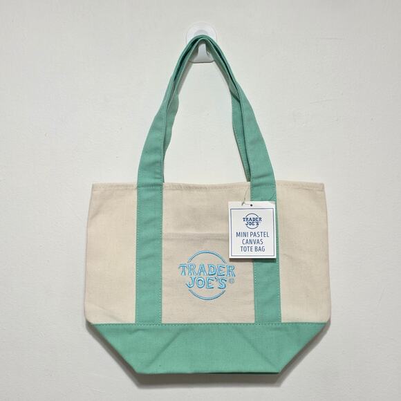 Genuine Trader Joe Trader Joe\'s Mini Canvas Tote Bag Set new